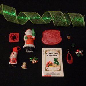 CANDYCORE BEANIE BABIES BOOK SANTAS COOKIE CUTTERS ETC. LOT